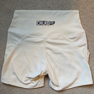 White Booty Shorts ChlkdUp Size Medium